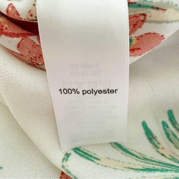 Maurices White & Orange Tropical Floral Open Kimono One Size - Picture 7 of 8